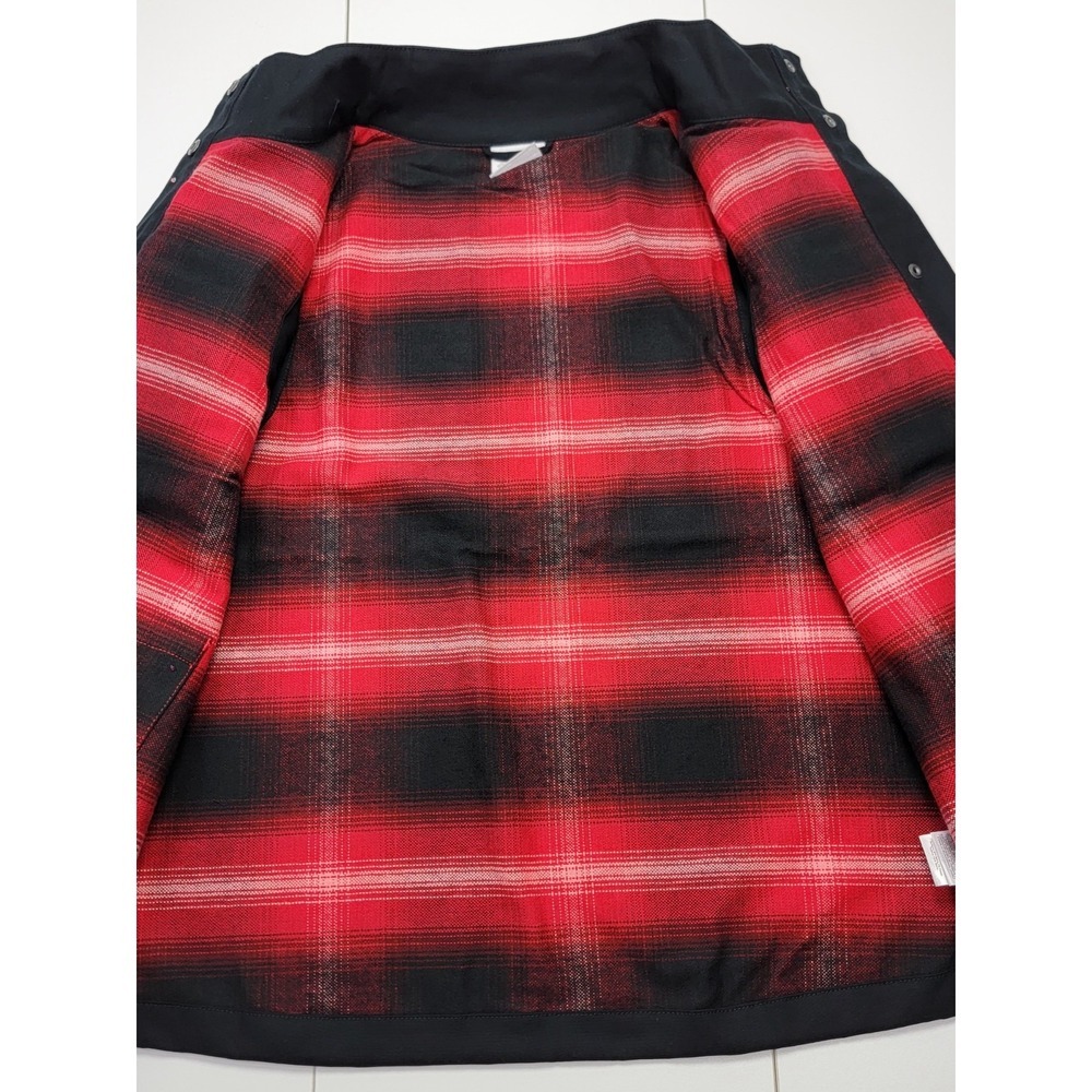 Columbia Brea Falls Vest Womens Size M Cotton Black Lined Plaid Button Front New - Picture 5 of 9